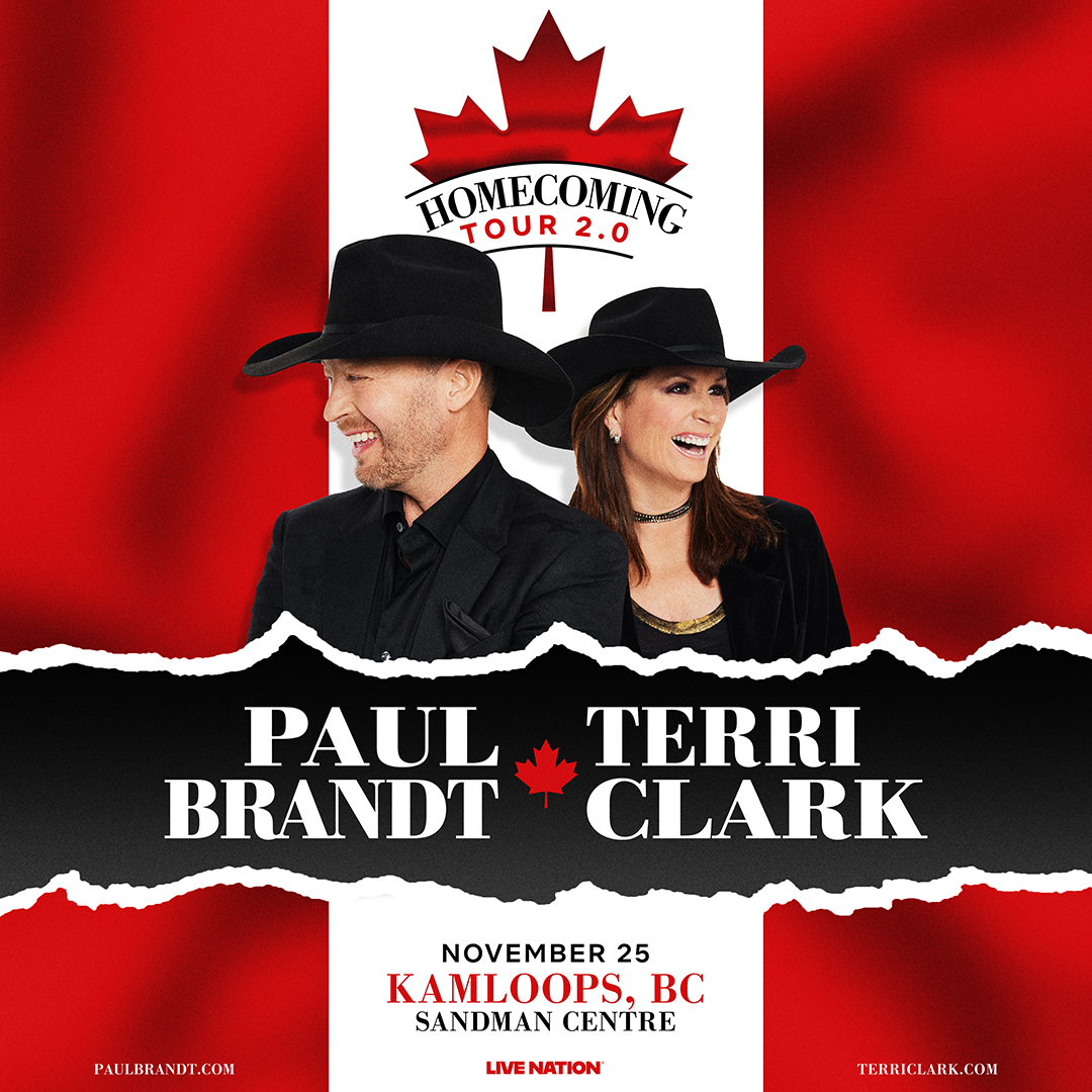 red and white concert graphic
